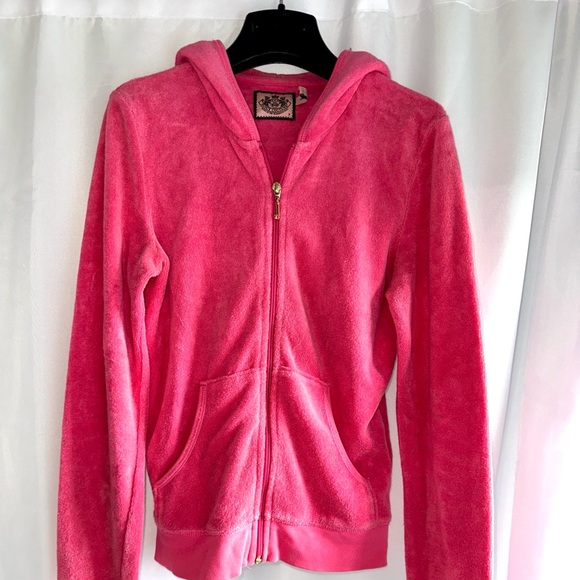 Vintage JUICY COUTURE Terry Cloth Hoodie / Limited / 1990s 90s Y2K / Pink - Picture 2 of 4